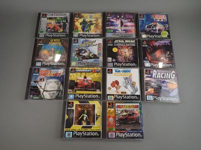 a lot of video games on the table together