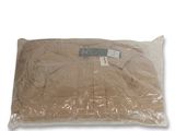 a large bag of brown plastic material on a white background