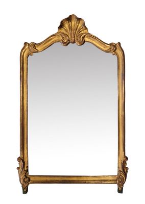 an image of a gold framed mirror on a white background