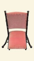 Chaise pliante en bois tourné noirci à l'imitation du bambou… (photo 3)