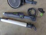 a corded blower, a blower, and a blower on the floor
