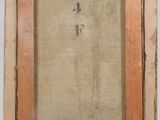 a painting of a wooden frame with a cross on it