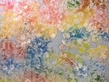 a painting of a bunch of flowers on the wall