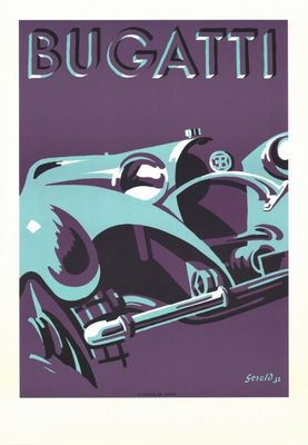 Hunziker GEROLD (1894-1980) D'après - BUGATTI, Affiche 1932,…