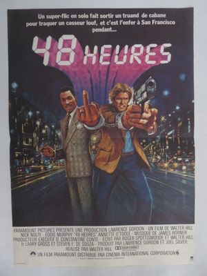 l'affiche du film « 48 heures », mettant en scène deux hommes armés