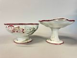 two bowls sitting next to each other on a table