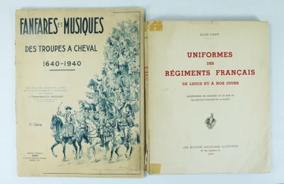 deux livres posés sur une table, avec un dessin représentant une calèche et un autre représentant un homme dans une calèche