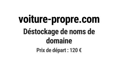 Nom de domaine voiture-propre.com.