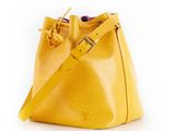 Sac seau Louis Vuitton en cuir Epi jaune