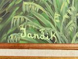 a picture of a painting of a bird on a branch