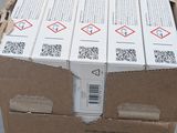several boxes are stacked on top of each other on a table