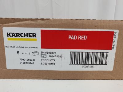 a box of karcher pad red on the table