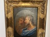 a painting of a man with a beard in a gold frame