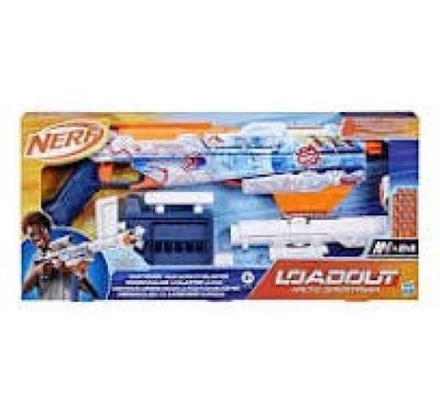 Le Nerf est un pistolet-jouet muni d'une longue crosse.
