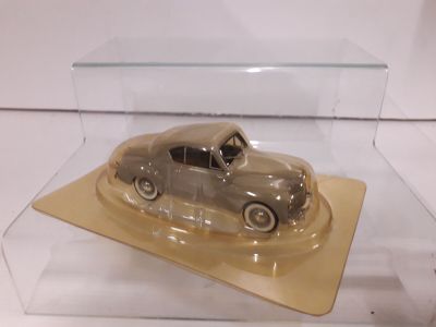 a model of a car in a clear display case