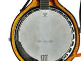 a banjo that is sitting on top of a stand