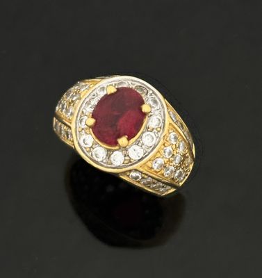 Large BAGUE en or jaune 750 mil.