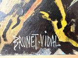 a painting on the wall of a building with graffiti on it