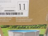 the box of the above ground swimming pool is open and ready to be used