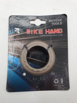 une poignée de vélo fixée au dos d'une carte