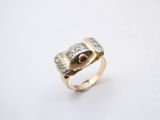a gold and diamond ring