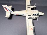 a model of a plane that is on a table