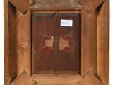 an image of a picture of a wooden frame with a piece of paper in it