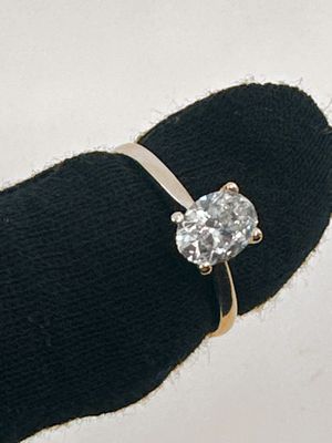 BAGUE EN OR JAUNE 18K AVEC DIAMANT CENTRAL, UN DIAMANT DE 0,… - Photo 1