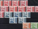 a lot of stamps that are on the table