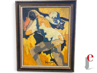 tableau encadré représentant un couple dansant dans une posture de danse