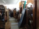 a blurry photo of a room with a lot of furniture
