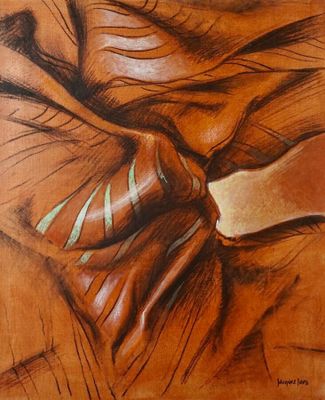 Jacques JOOS (1945-2021), "Composition orange et verte", 199…