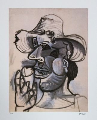 dessin représentant un homme portant un chapeau et une cigarette à la bouche