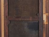 painting of a wooden frame with a window in the middle of it