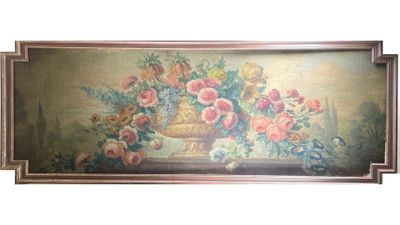 une image d'une peinture de fleurs dans un vase