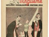 an old french comic book with a cartoon of a man and a dog