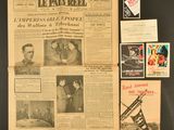 an old newspaper with a bunch of old photos on it