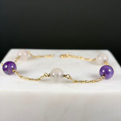 Bracelet en or jaune 750/1000 (18K) maille figaro alternée d…