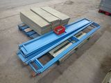 two pallets are stacked on top of each other in a warehouse