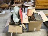 a cardboard box with a pair of shoes in it