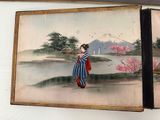 a picture of a woman in a kimono dress