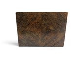 a close up of a wooden block on a white background