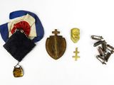 a lot of items that are laying out on the table