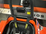 a close up view of a seat in a race car