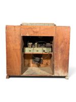 Meuble radio tourne-disque en bois de placage, les abattants… (photo 4)