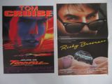 deux affiches de cinéma représentant un homme portant des lunettes de soleil et une voiture