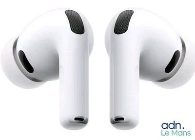 deux AirPods posés l'un à côté de l'autre