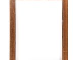 an old wooden picture frame on a white background