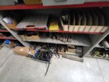 a bunch of boxes on the shelves in the room