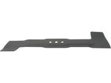 a close up of a black plastic blade on a white background